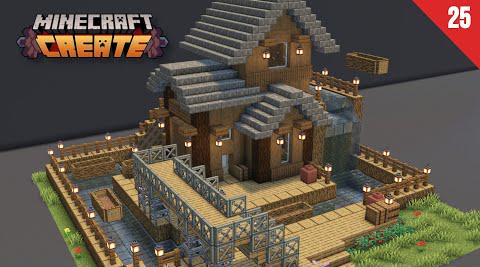 I Built An Amusement Ride Using The Create Mod In Minecraft! - Day 25